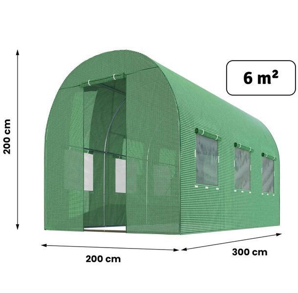 Теплиця парник садовий Plonos 6m2 2x3м Польща 2426967199 фото